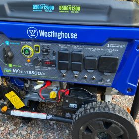 Westinghouse 12500 Watt Dual Fuel Home Backup Portable Generator. Remote Electric Start. Transfer Switch Ready. Gas and Propane Powered photo review